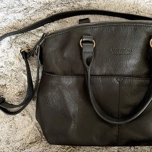 American Leather Company Black Handbag